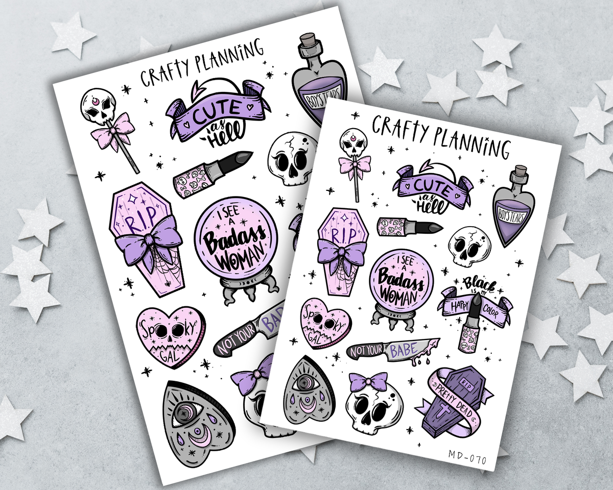 Spooky Cute Gothic Deco Sheet