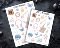 Spring Planner Stickers – Cozy Gaming Sticker Sheet on Matte Paper