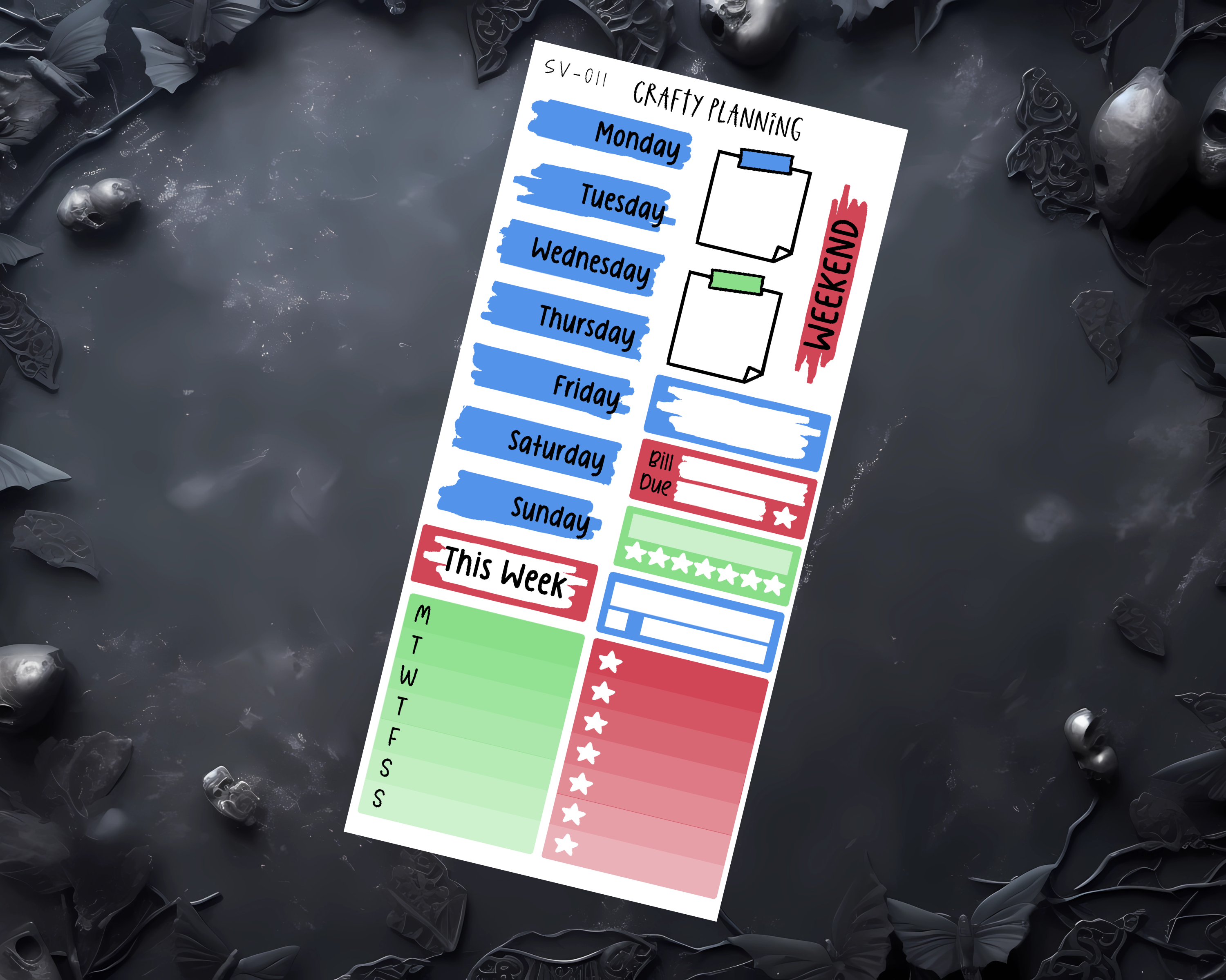 MARVELLOUS MAN - WEEKLY PLANNER KIT - STANDARD VERTICAL