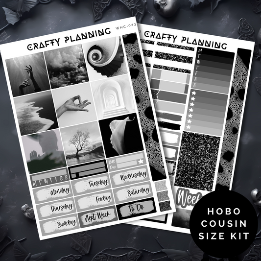 Mindful Monochrome - Weekly Hobonichi Cousin Planner Kit