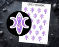 Purple Goddess Stickers, Witchcraft Planner Decals, Book of Shadows Supplies