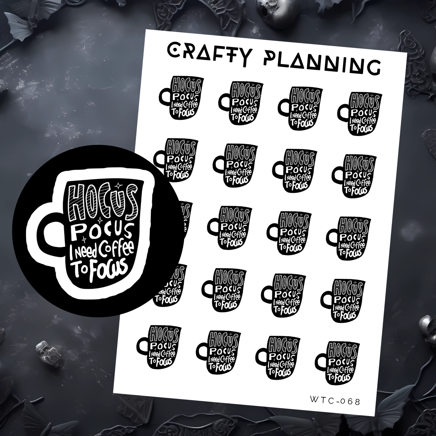 Hocus Pocus Cups - Mini Sticker Sheet