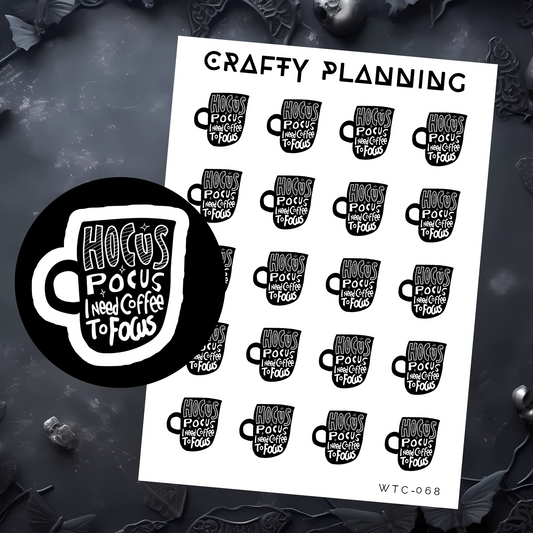 Hocus Pocus Cups - Mini Sticker Sheet