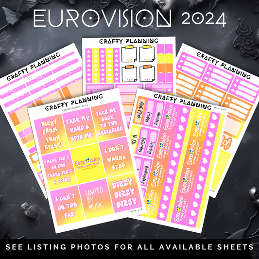 Eurovision 2024 - Weekly Vertical Planner Kit