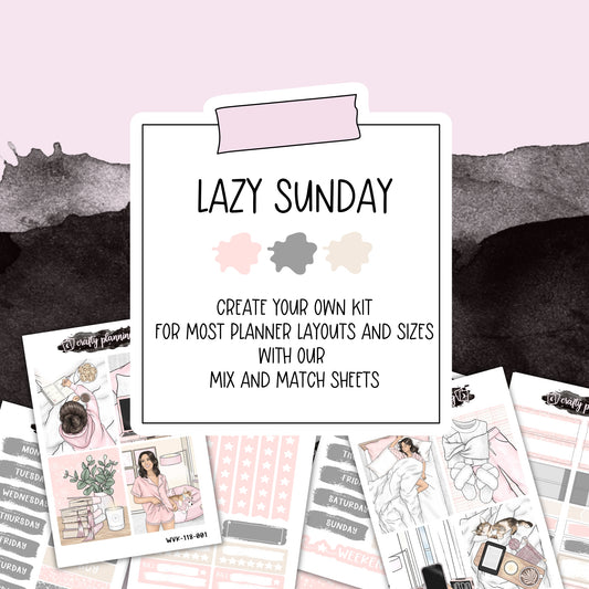 Lazy Sundays - Vertical Planner - Mix & Match Kits