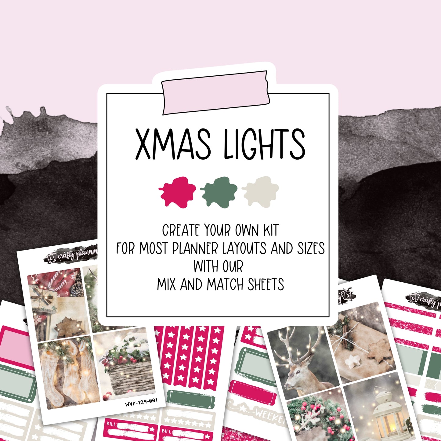 Xmas Lights - Vertical Planner - Mix & Match Kits