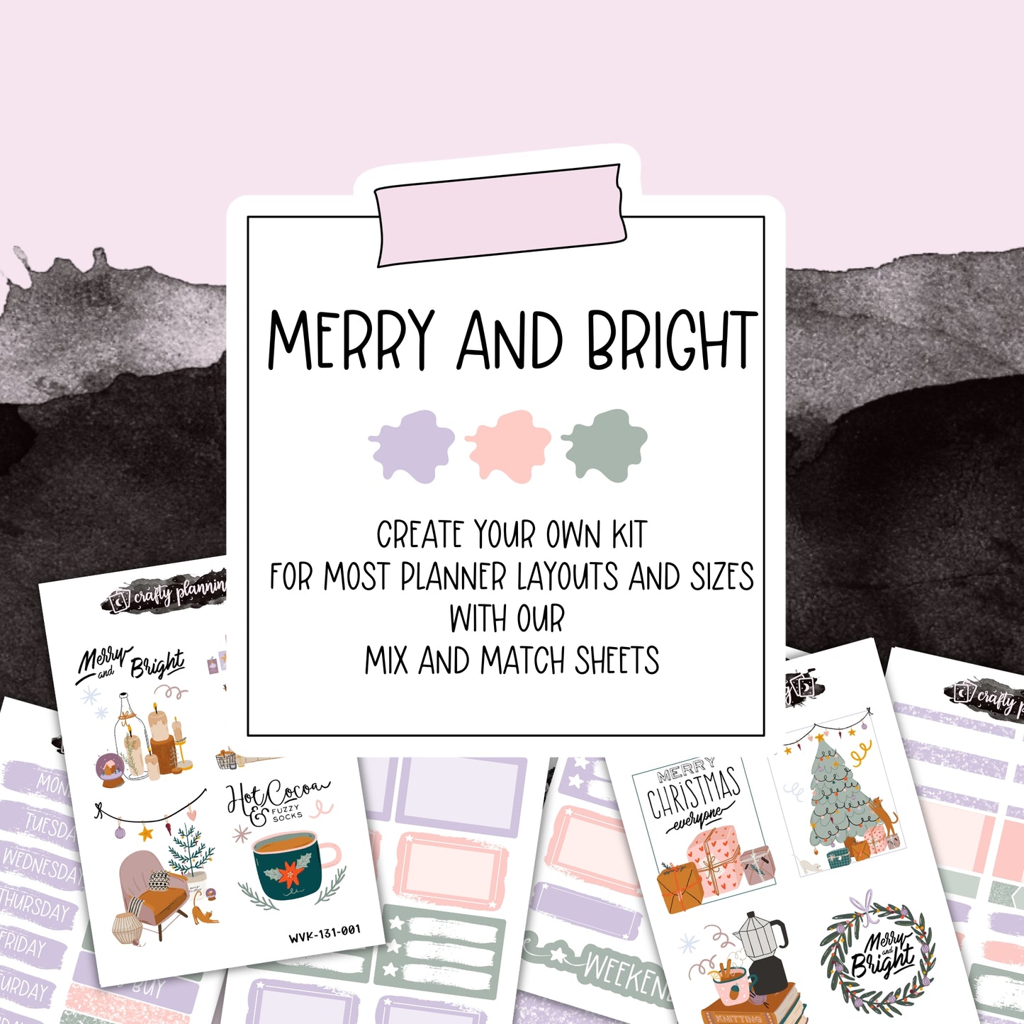 Merry & Bright - Vertical Planner - Mix & Match Kits