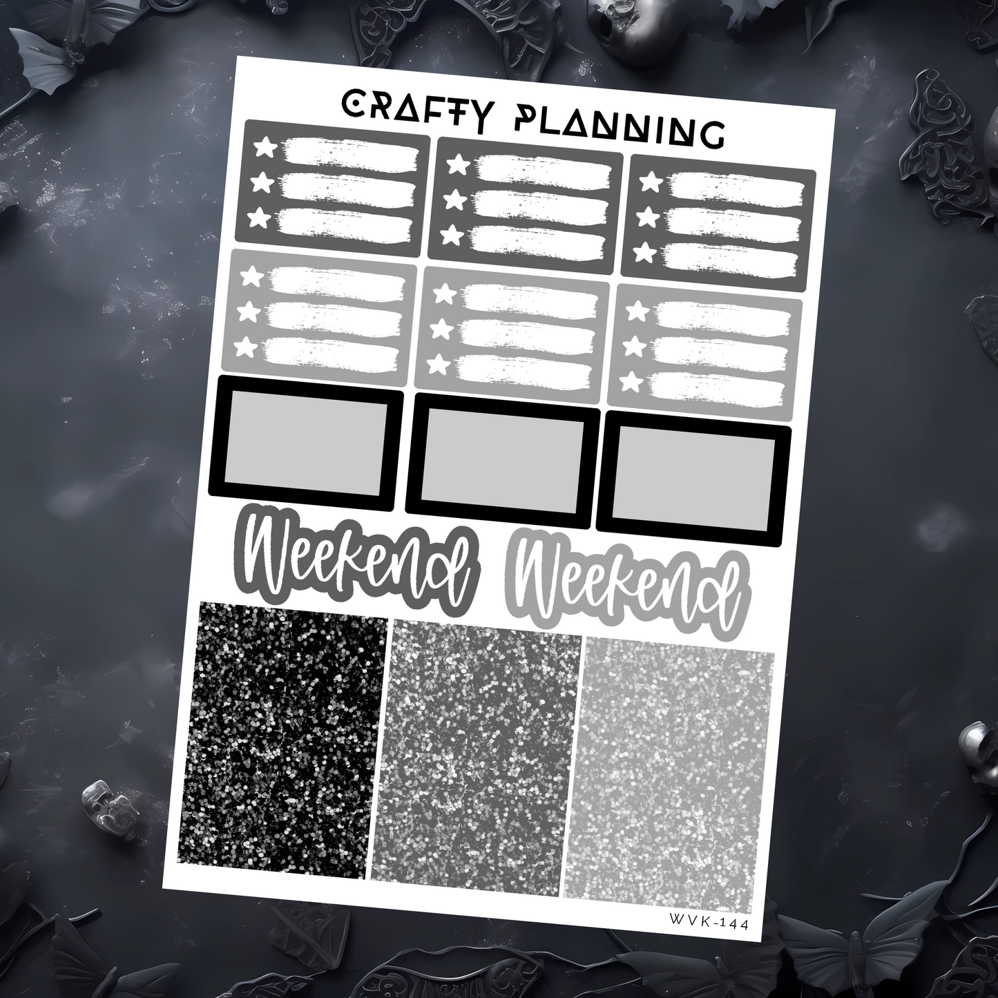 Mindful Monochrome - Weekly Vertical Planner Kit