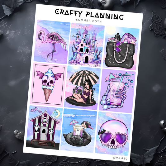 Summer Goth - Weekly Vertical Planner Kit