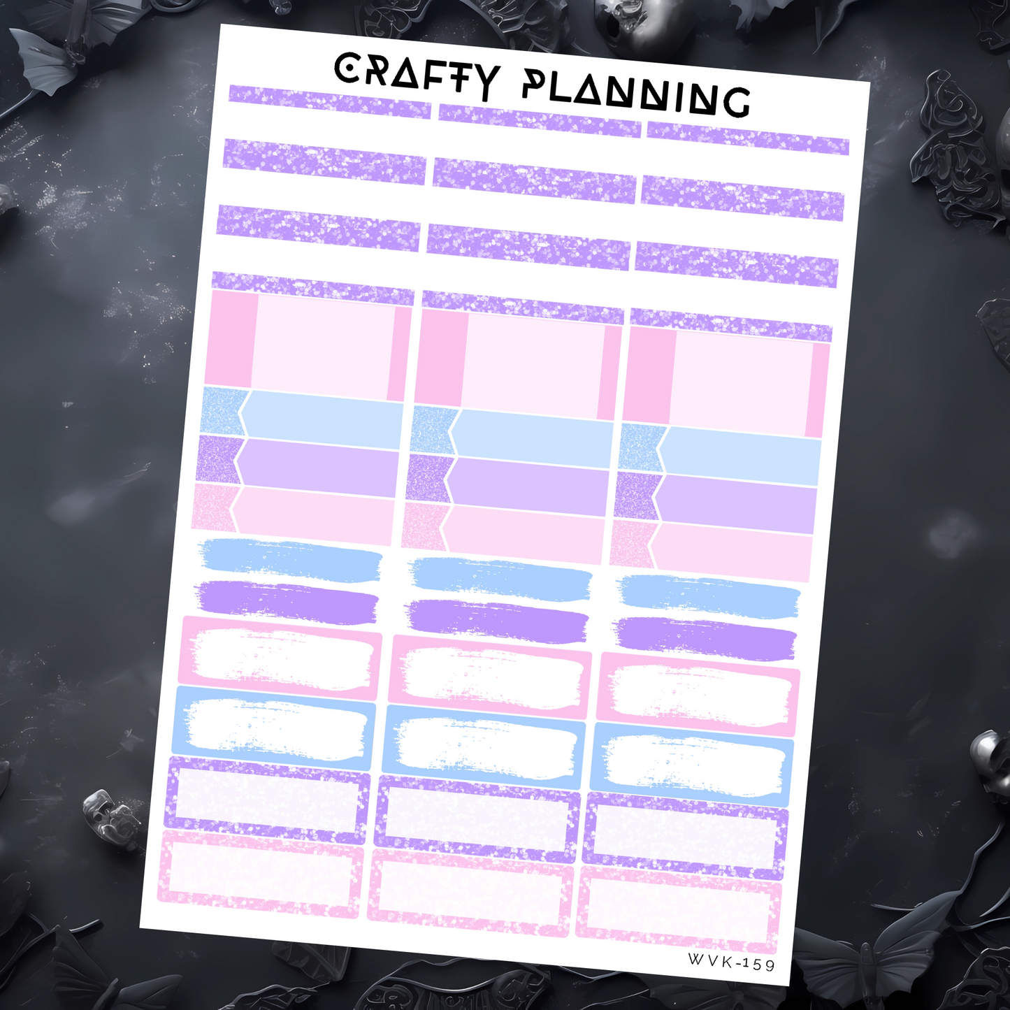 Summer Goth - Weekly Vertical Planner Kit