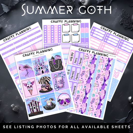 Summer Goth - Weekly Vertical Planner Kit