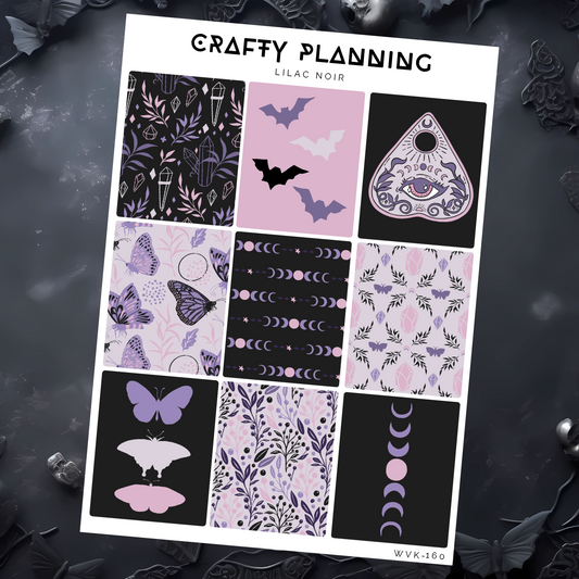 Lilac Noir - Weekly Vertical Planner Kit