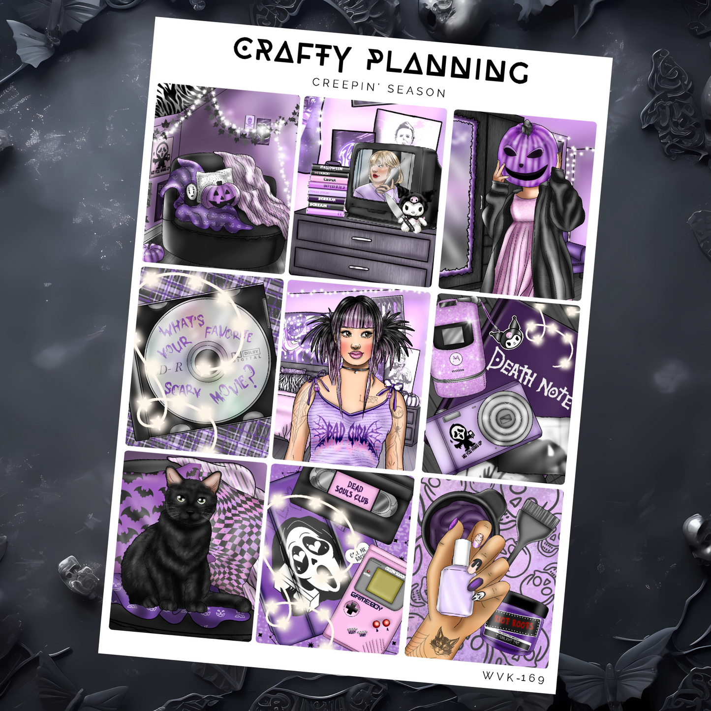 CREEPIN' SEASON - Weekly Vertical Planner Kit