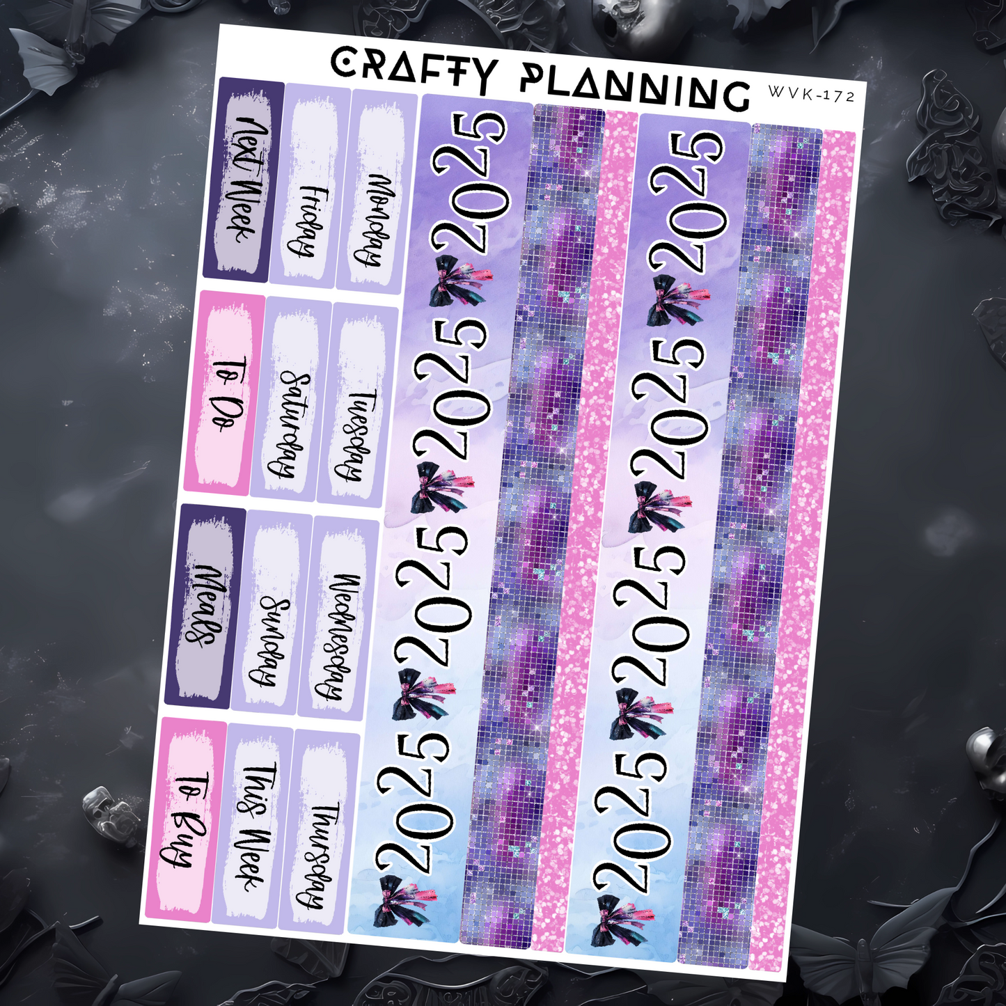 GOTHIC NEW YEAR - Weekly Vertical Planner Kit