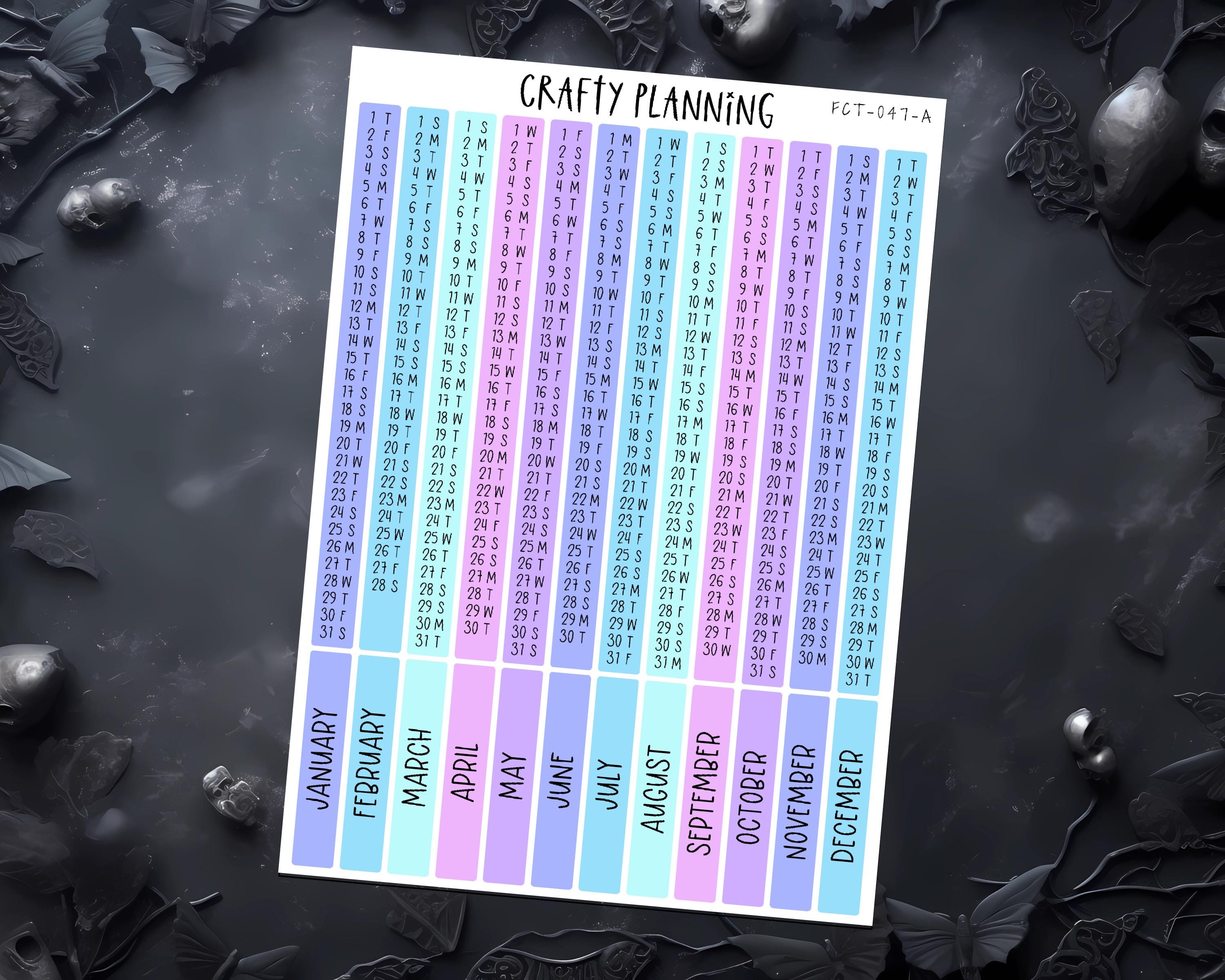 2026 Planner Stickers - Hobonichi Cousin & Kinbor Weeks Functional Planner Sticker Sheets