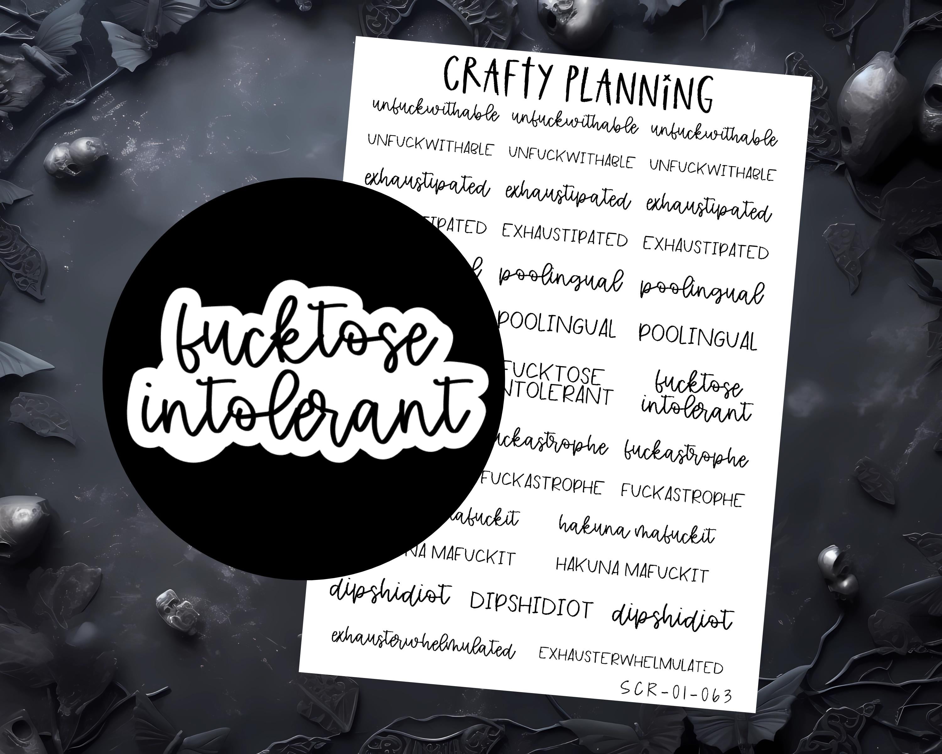 Funny Swear Stickers – Unfuckwithable Quote & Motivational Planner Decals