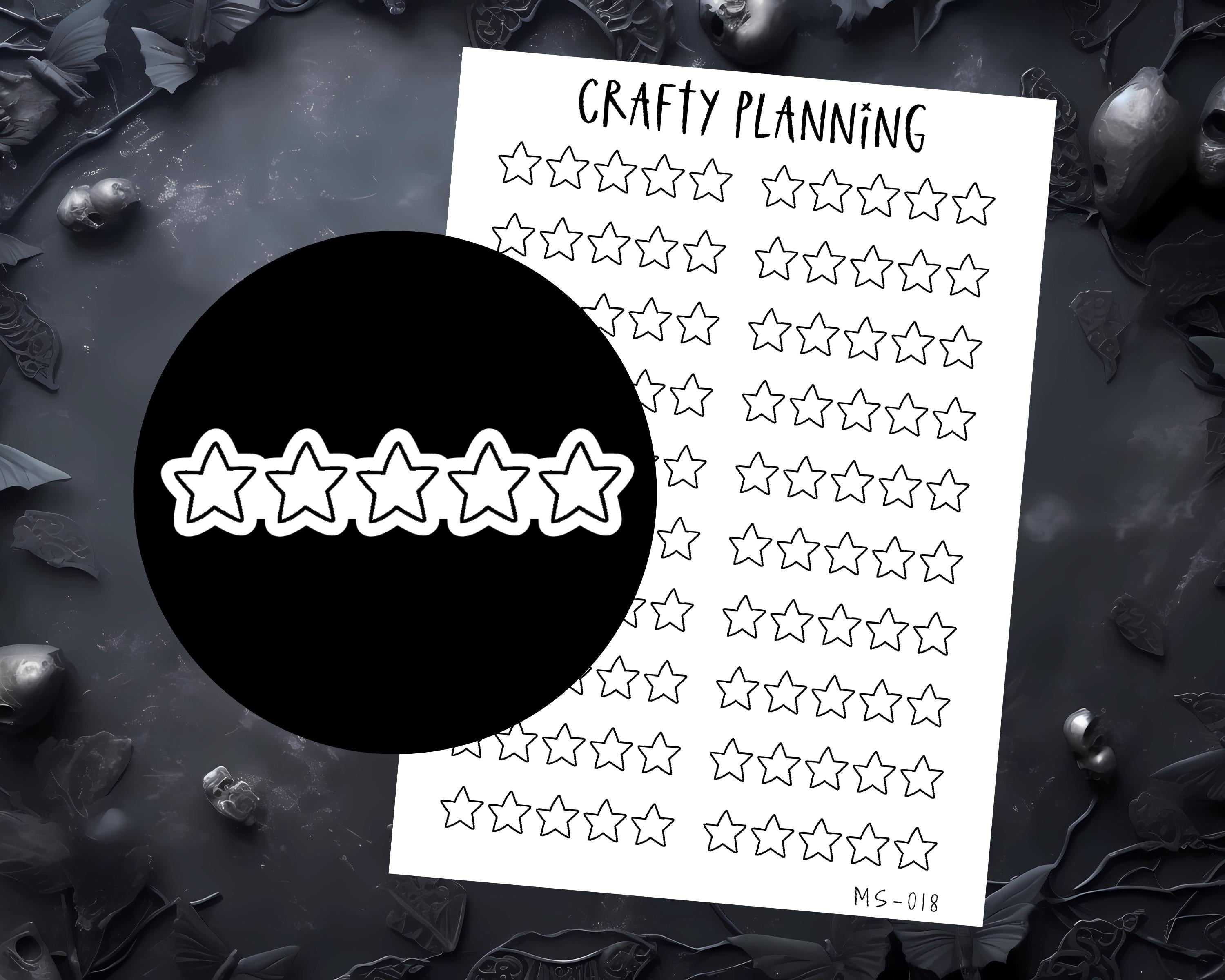 Star Rating Stickers – Planner, Book & Movie Tracker Labels