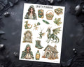 Dragon Stickers - Fantasy Journal Decor | Mythical Creature Decals & Deco Sticker Sheet