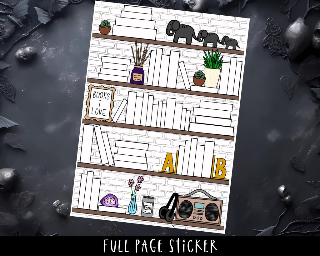 Reading Stickers - Book Tracker & Planner Stickers | TBR List Full Page