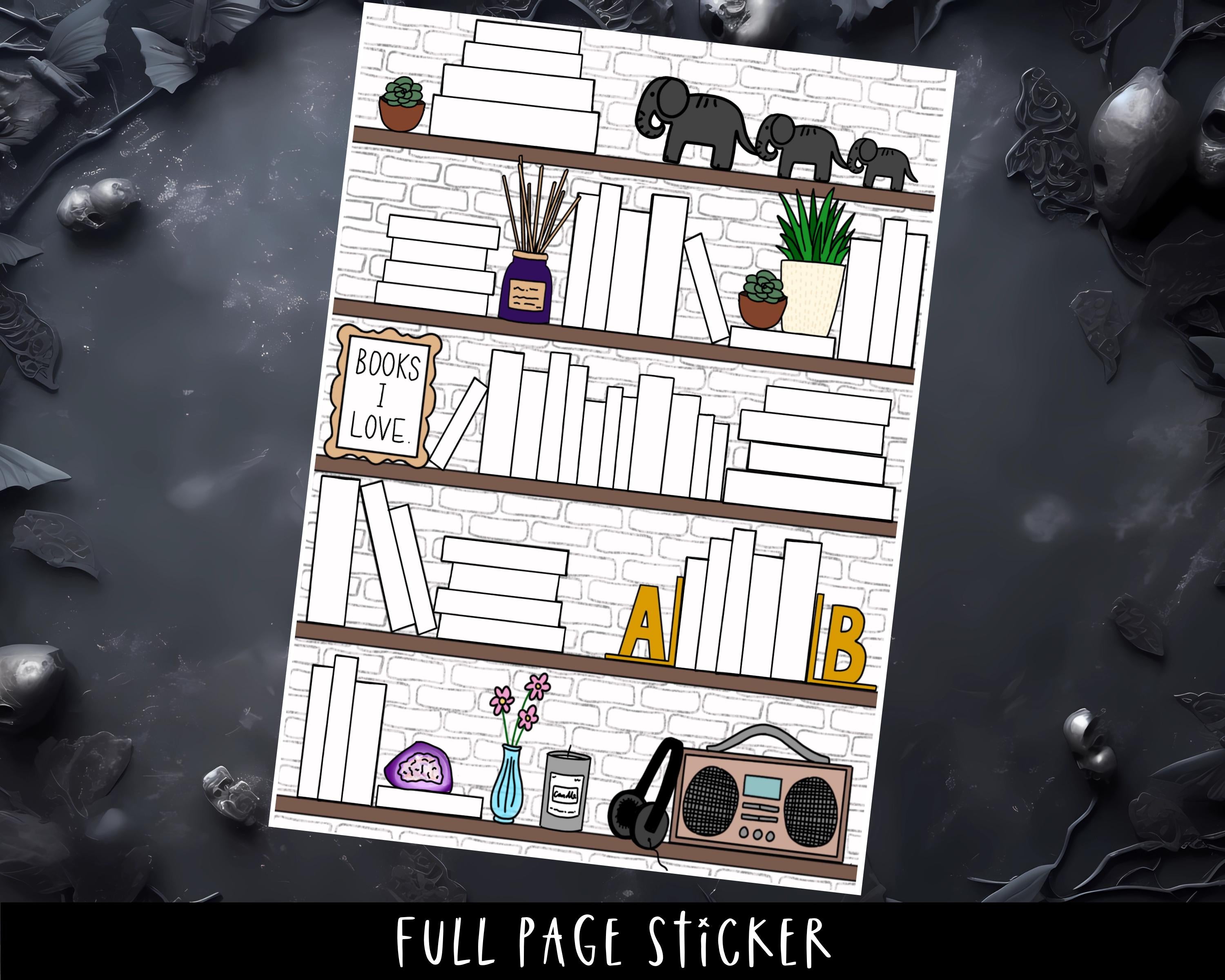 Reading Stickers - Book Tracker & Planner Stickers | TBR List Full Page