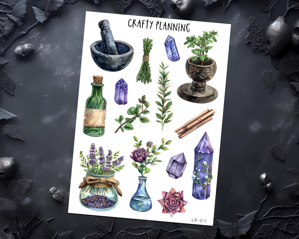 Witchy Stickers - Occult, Pagan & Gothic Witch Planner Sticker Set