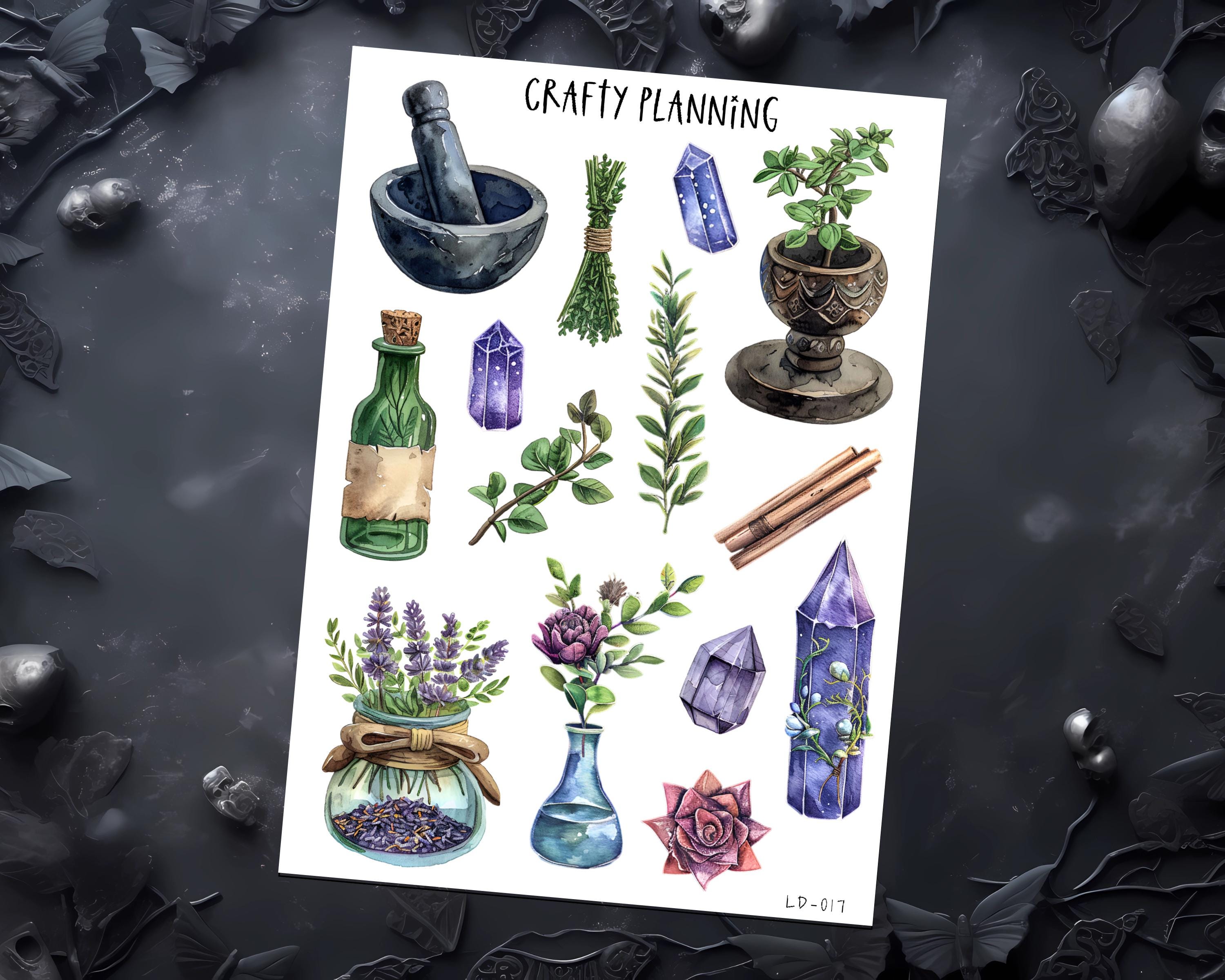 Witchy Stickers - Occult, Pagan & Gothic Witch Planner Sticker Set