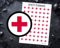 Medical Planner Stickers - Red Cross Symbol Decals | First Aid & Healthcare Labels