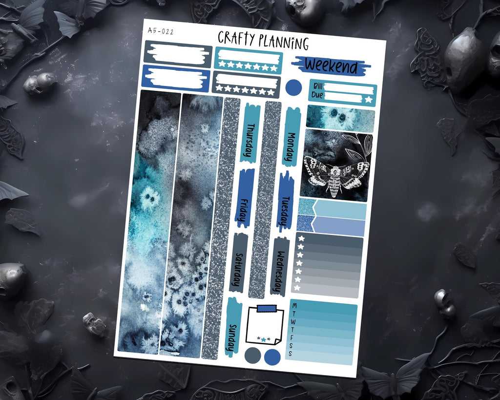 Witchy Planner Kit – A5 Planner Kit with Alchemy Stickers & Celestial Sheets