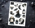 Witchy Stickers – Moon, Gothic & Celestial Planner Decals on Matte Paper