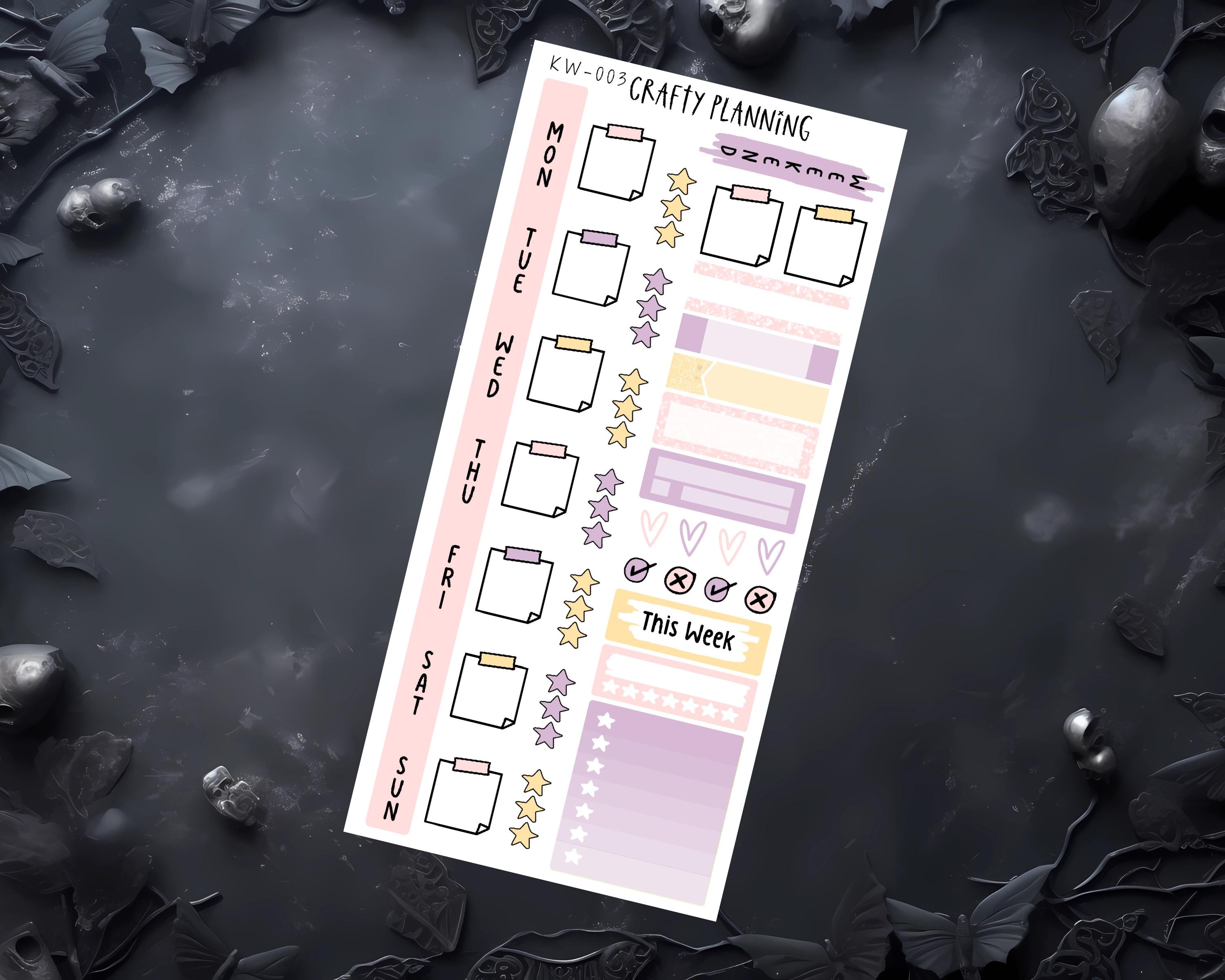 Fantasy Planner Kit | Cute & Witchy Planner Stickers with Functional Boxes