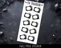 TV Tracker Stickers – Full Page Planner Sheets | Gothic Episode Tracker