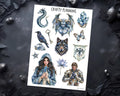 Dragon Stickers – Mythical Creatures Deco Sticker Sheet for Planners & Journals