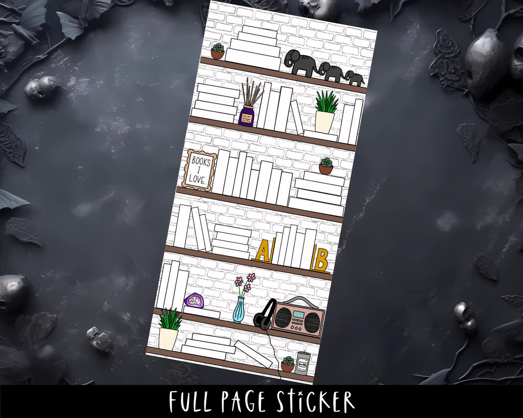 Book Tracker Stickers – Full Page Planner Stickers | Hobonichi Notes Page