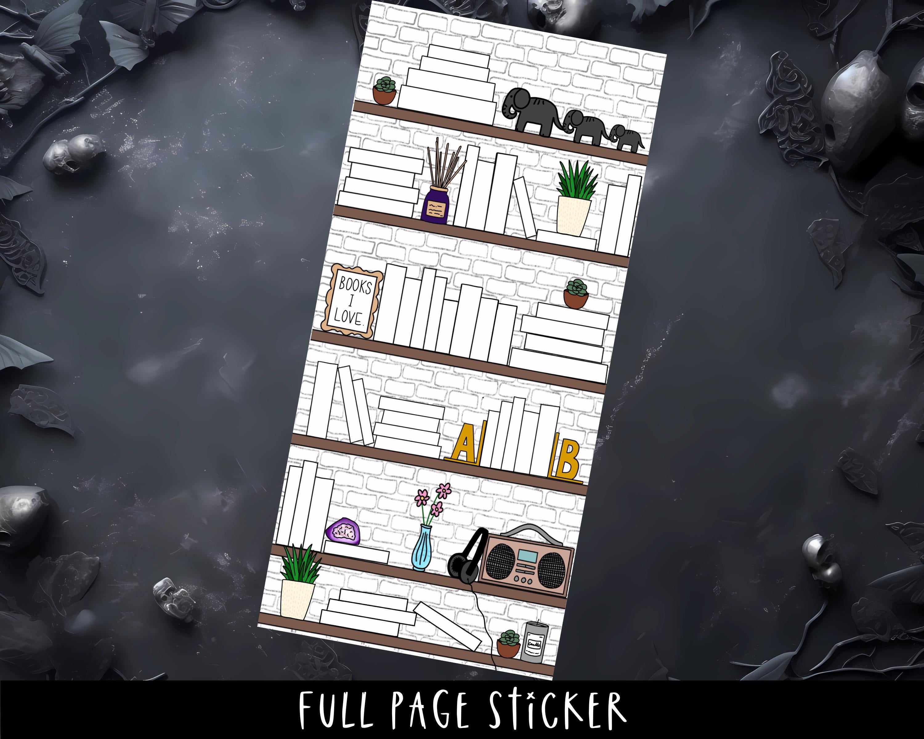 Book Tracker Stickers – Full Page Planner Stickers | Hobonichi Notes Page