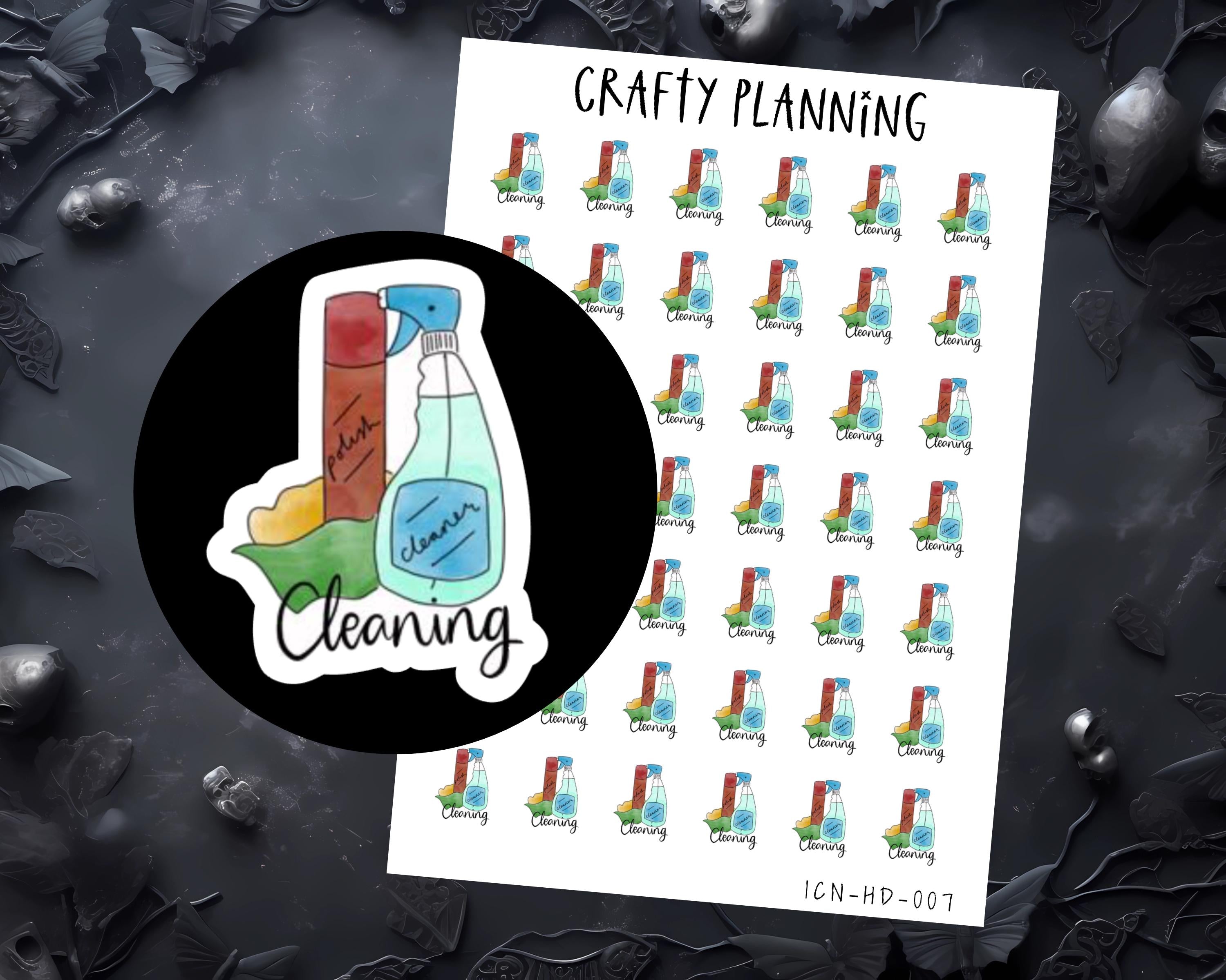 Cleaning Planner Stickers – Functional Chores & Housework Sticker Sheets