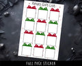 A5 Planner Stickers – Full Page Matte Sticker Paper for Christmas Planner & Xmas Gift List