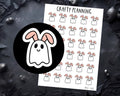 Ghost Bunny Stickers - Cute Easter Rabbit Planner Journal Stickers