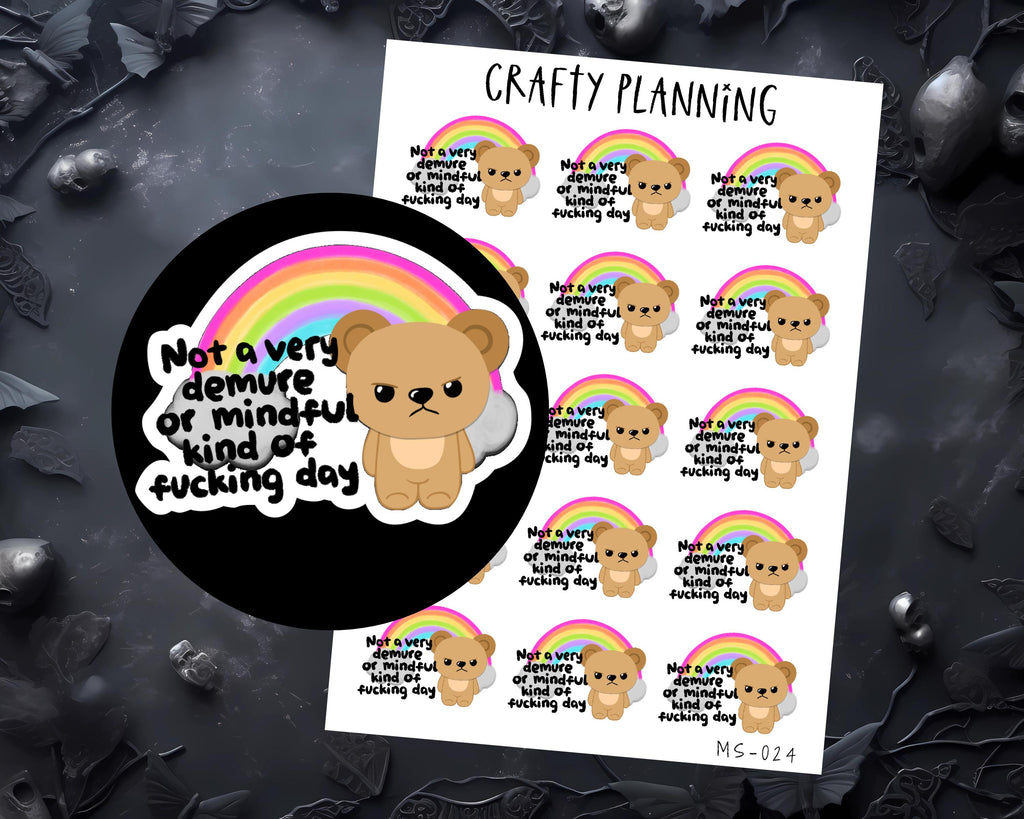 Sweary Stickers – Funny Planner & Journal Sticker Sheet | Cute Sassy Vinyl