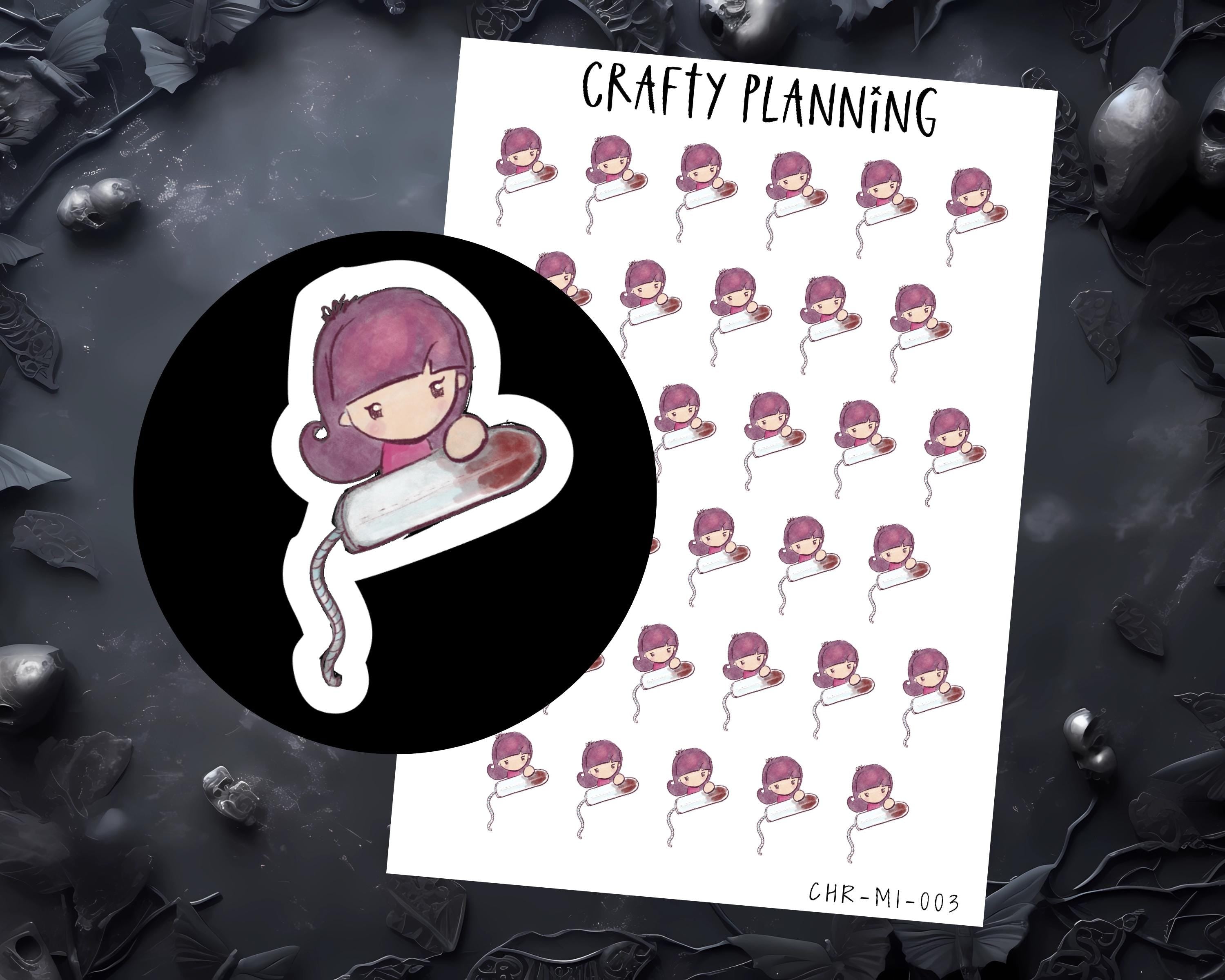 Period Tracker Stickers - Menstruation Planner & Tampon Reminder Labels