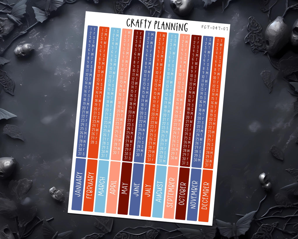 2026 Index Stickers – Planner Stickers for Hobonichi Cousin & Kinbor Weeks