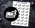 Book Stickers - Reading, Bat & Gothic Planner Icon Stickers | Matte Paper