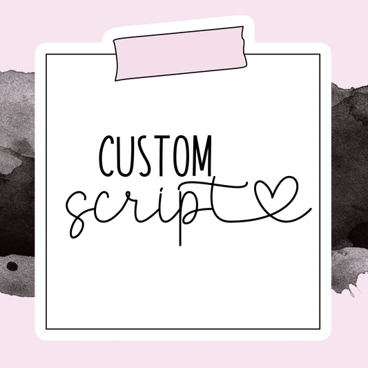 Custom Script 2 - Mini Sticker Sheet