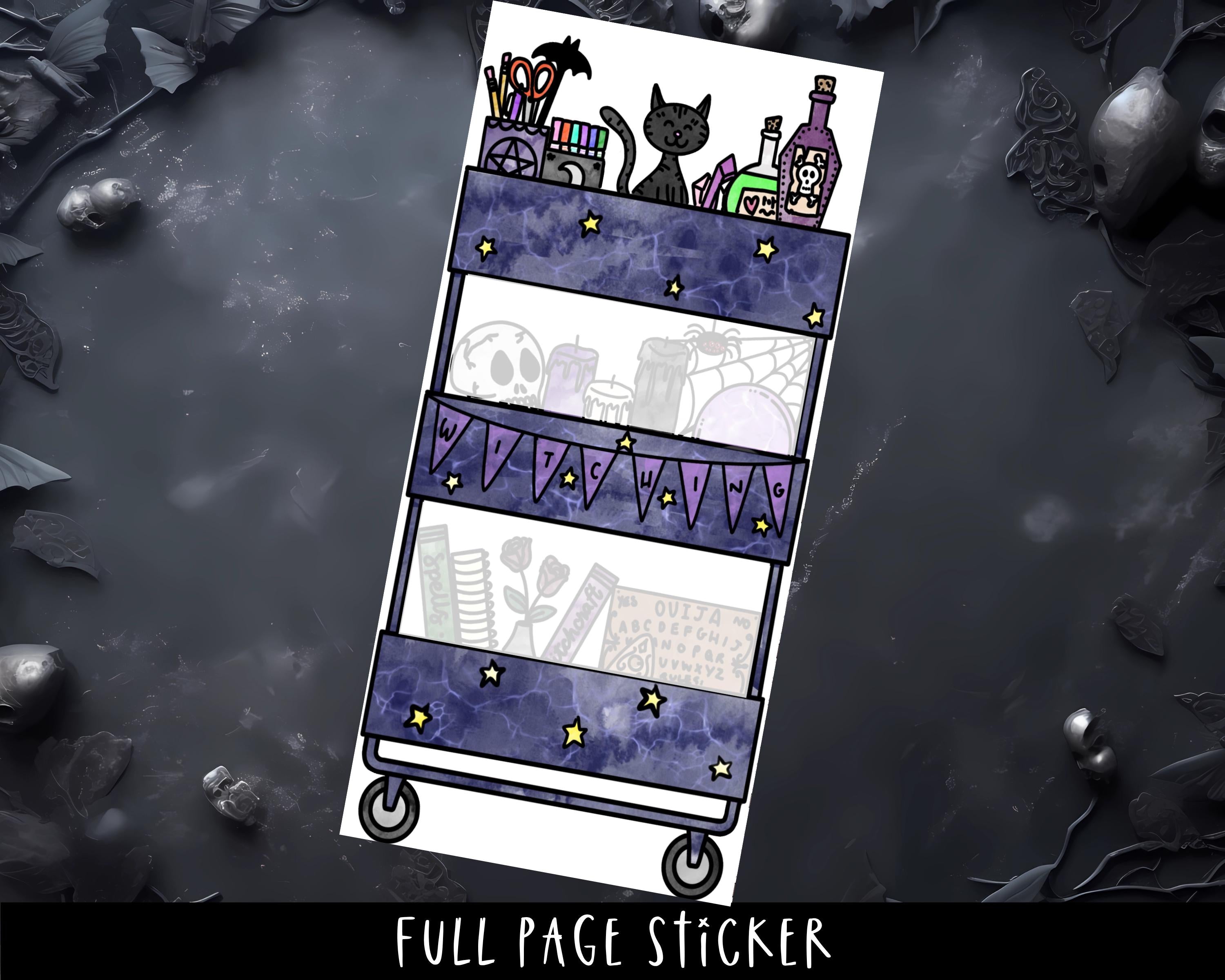 Full Page Stickers - Hobonichi Weeks Planner Stickers with Witchcraft Designs