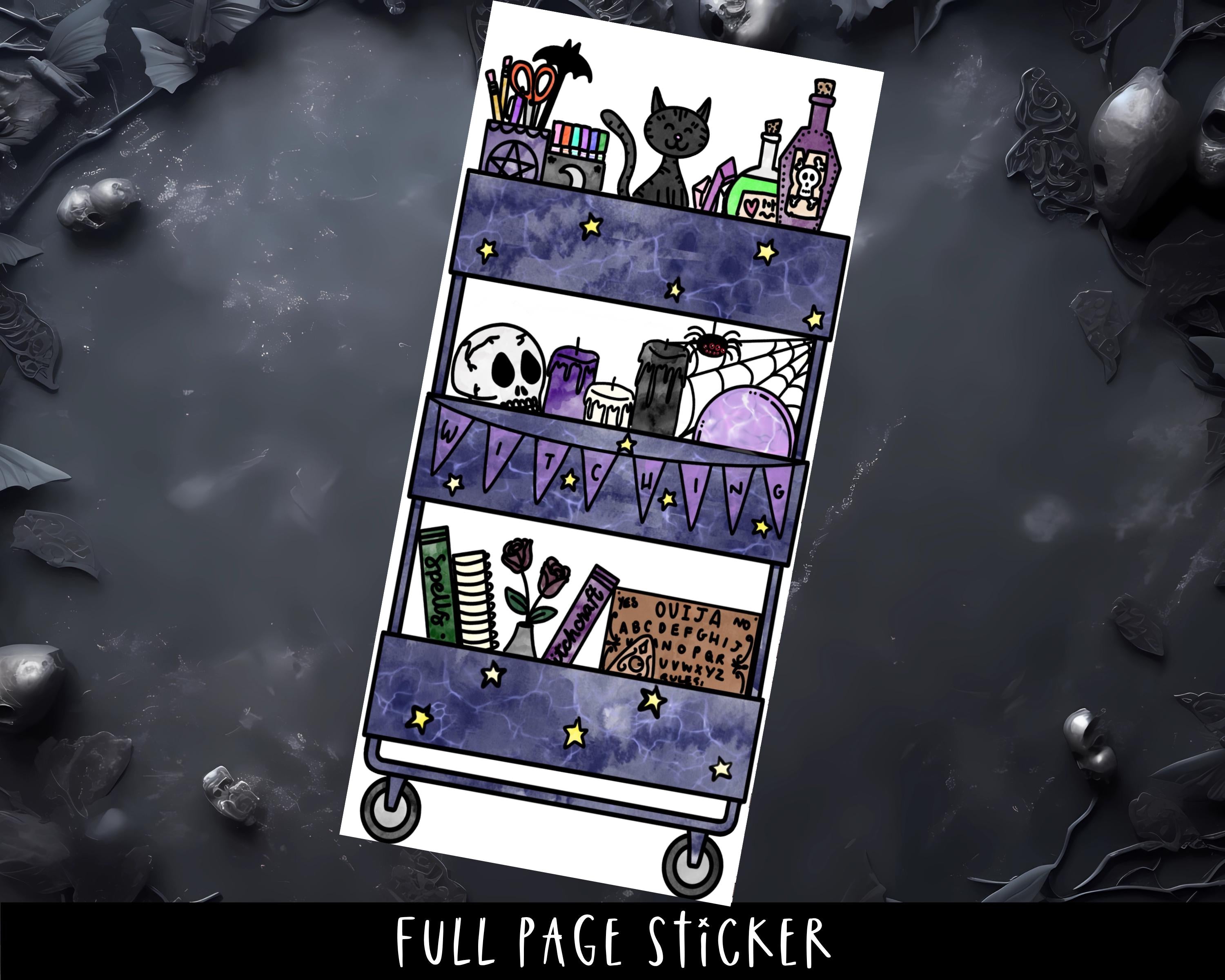 Full Page Stickers - Hobonichi Weeks Planner Stickers with Witchcraft Designs