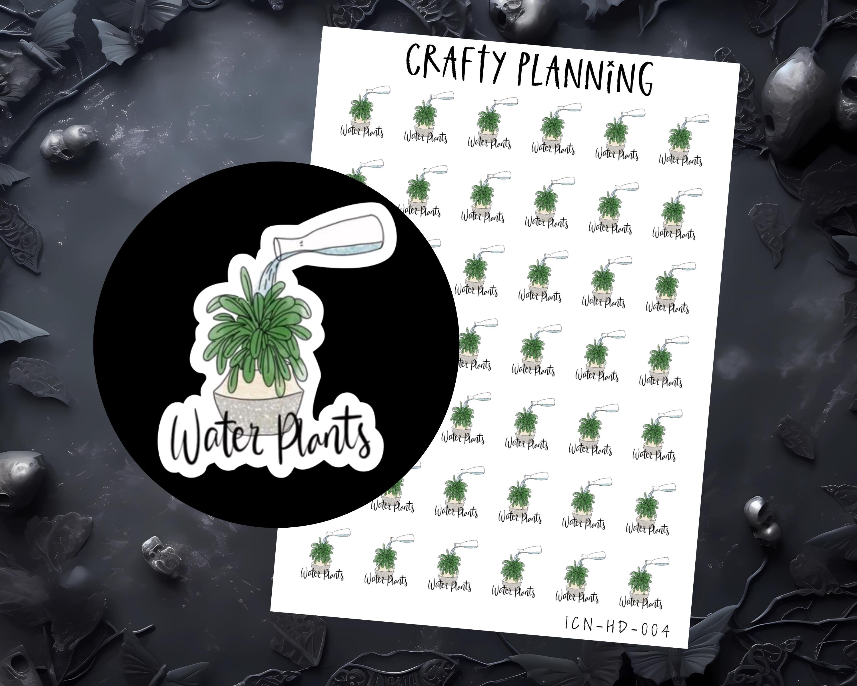 Plant Stickers - Hand Drawn Planner Icons | Houseplant & Garden Reminders