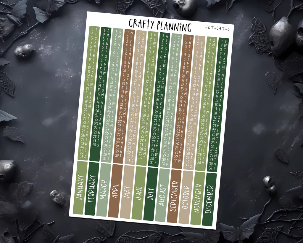 2026 Index Stickers - Hobonichi Cousin & Kinbor Weeks Planner Labels