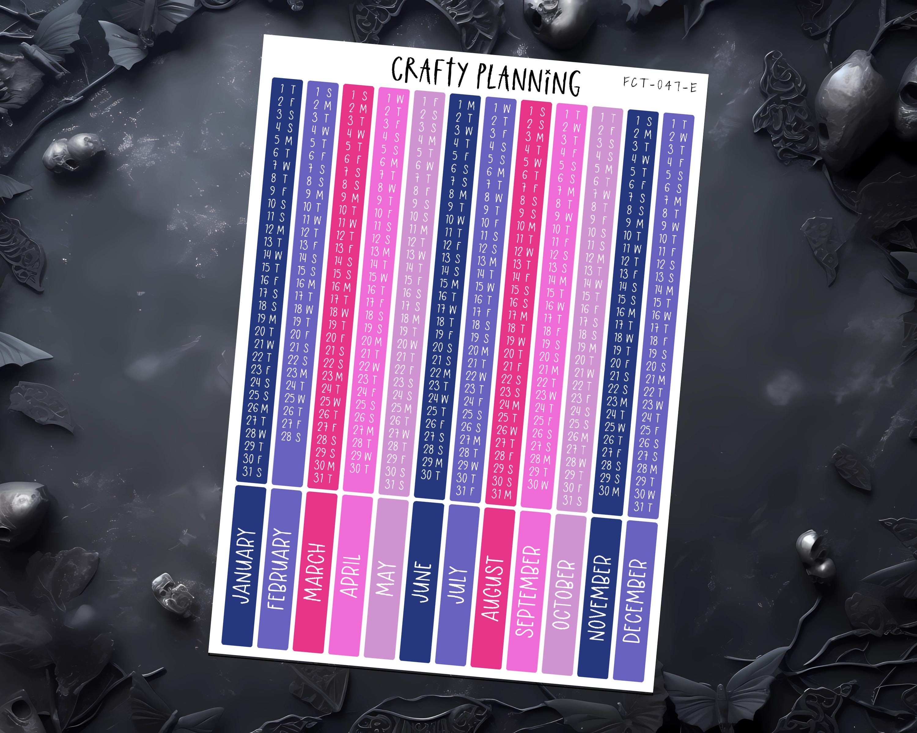 2026 Planner Stickers – Functional Index Stickers for Hobonichi & Kinbor Planners