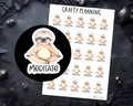 Meditation Stickers - Cute Sloth Themed Planner & Mental Health Sheet