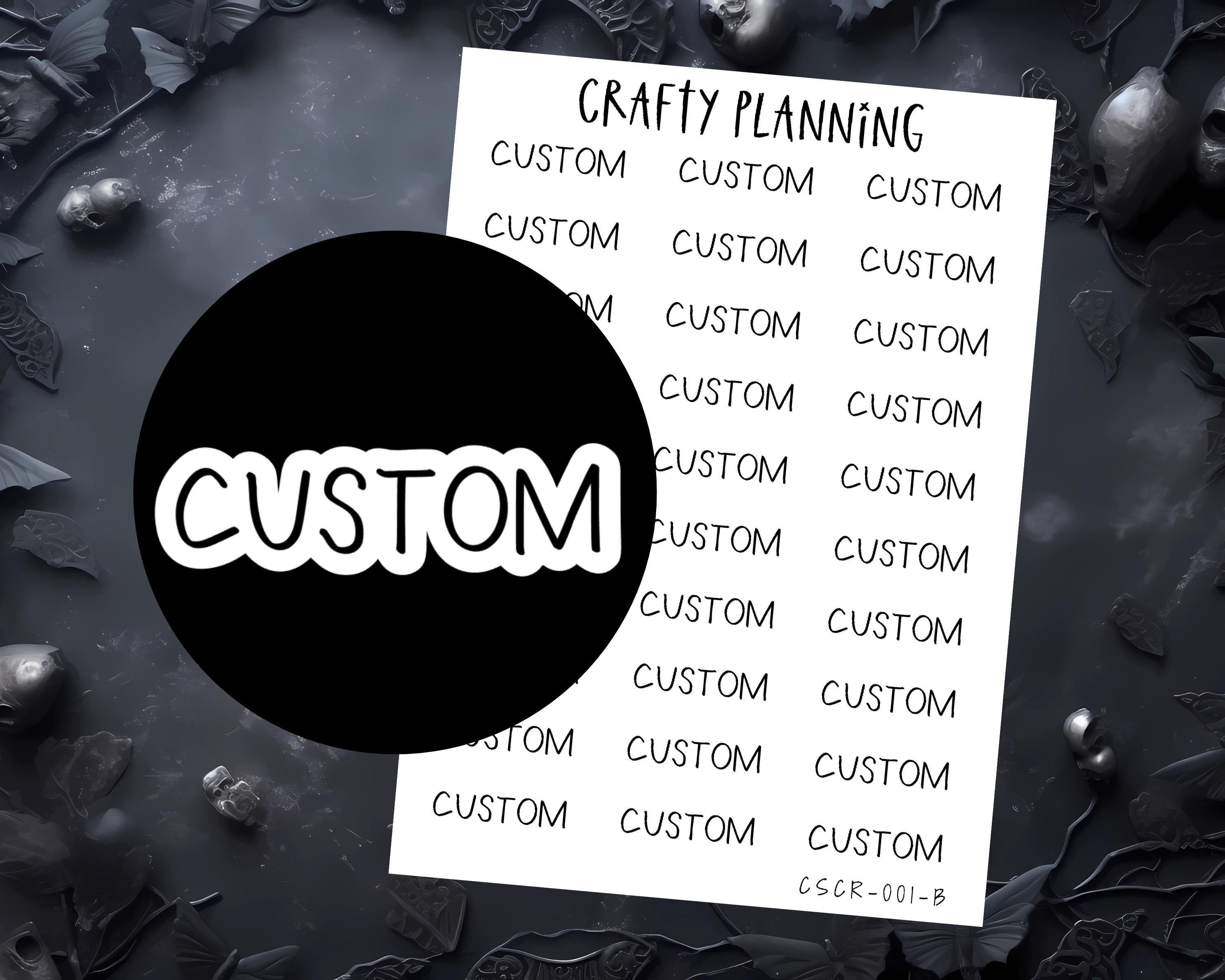 Custom Script Stickers - Personalised Planner & Word Stickers Matte Finish