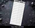 Planner Stickers | Full Page Bullet Journal Tracker for TV Shows & Episodes